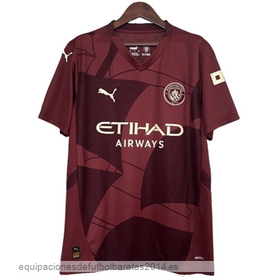 Nuevo Tailandia 3ª Camiseta Manchester City 24/25 Rojo Baratas